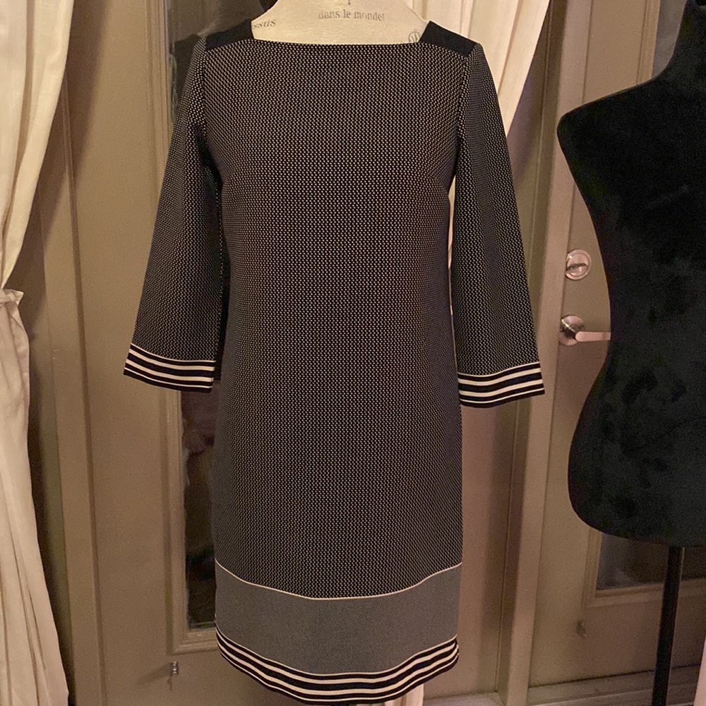 Ann Taylor womens work dress black & white size 0​ - Picture 3 of 10